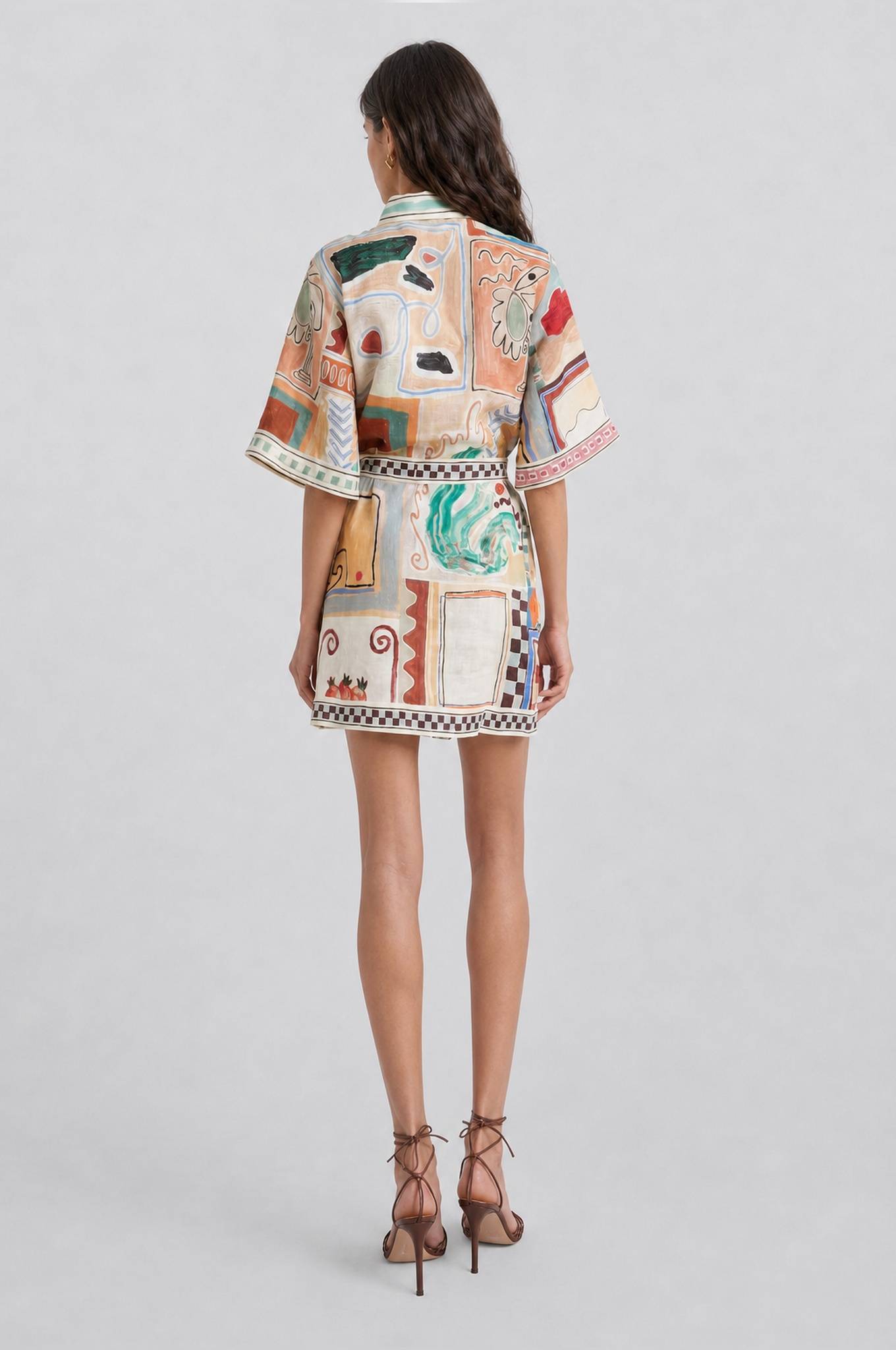 Fun Art Print Shirt Skirt