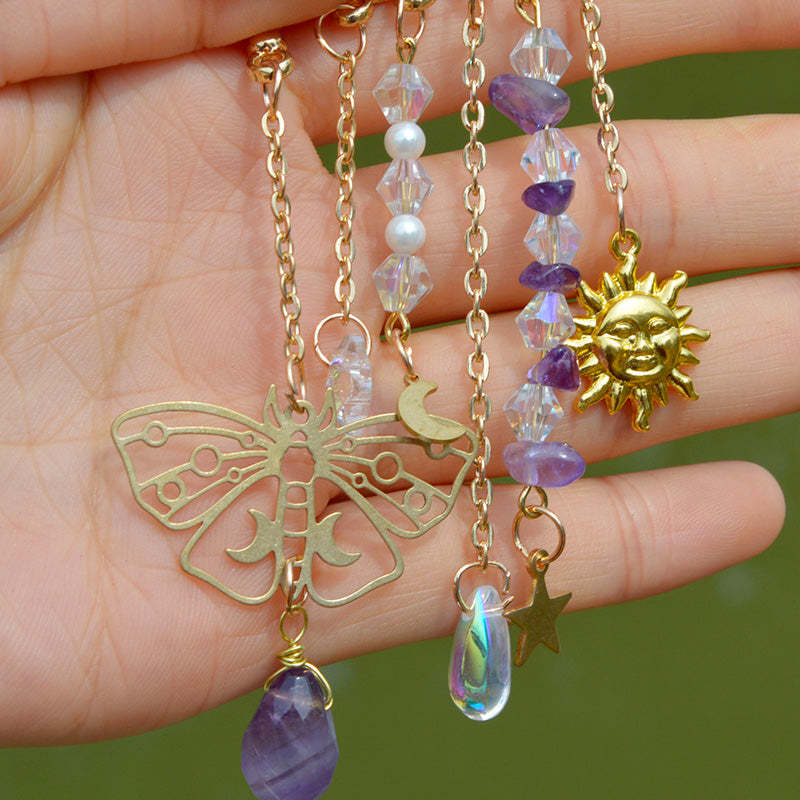 Natural Crystal Tear Drops Ear Cuffs