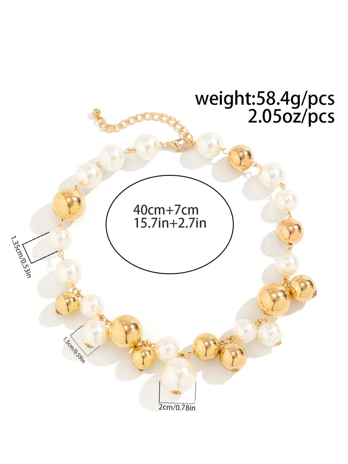 Fashionable Personality Imitation Pearl Tassel Necklace