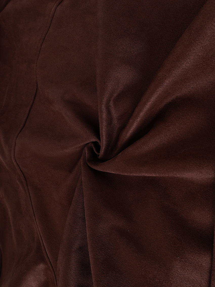 Women's Autumn/Winter Vintage-Style Faux Suede Jacket with Belt – Long-Sleeved, Brushed Finish
