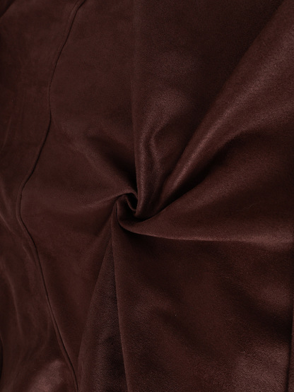 Women's Autumn/Winter Vintage-Style Faux Suede Jacket with Belt – Long-Sleeved, Brushed Finish