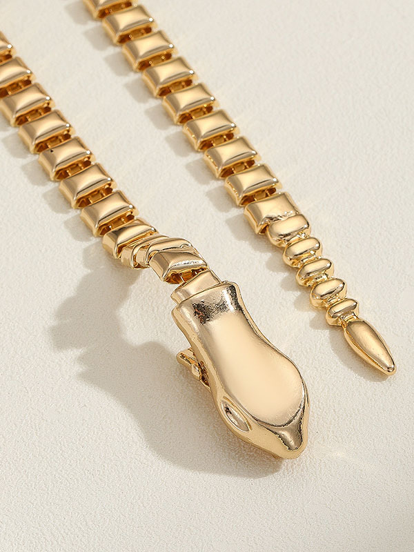 Vintage Personalized Snake Bone Snake Necklace