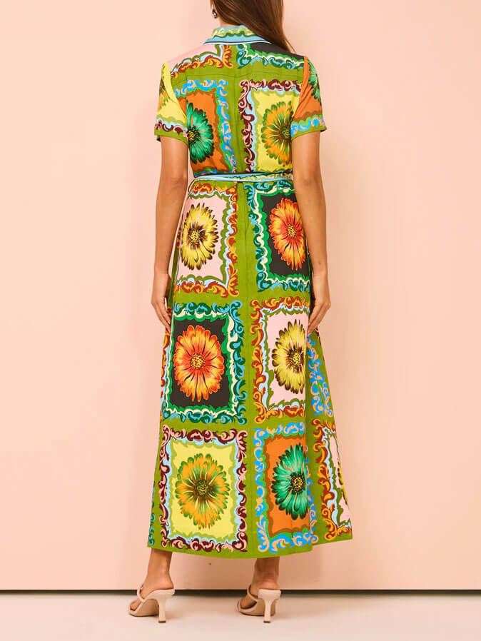 Special Sunflower Print Midi Dress – Likemychoice