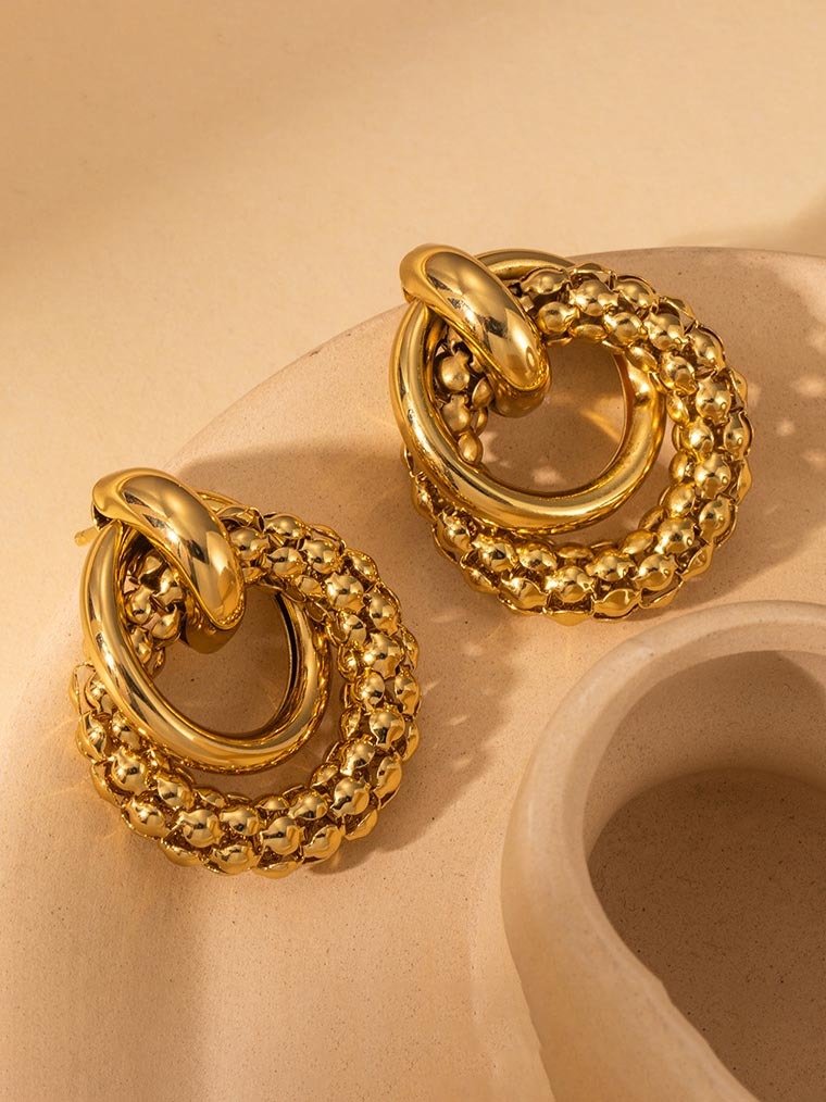 Temperament Hollow Hoop Earrings