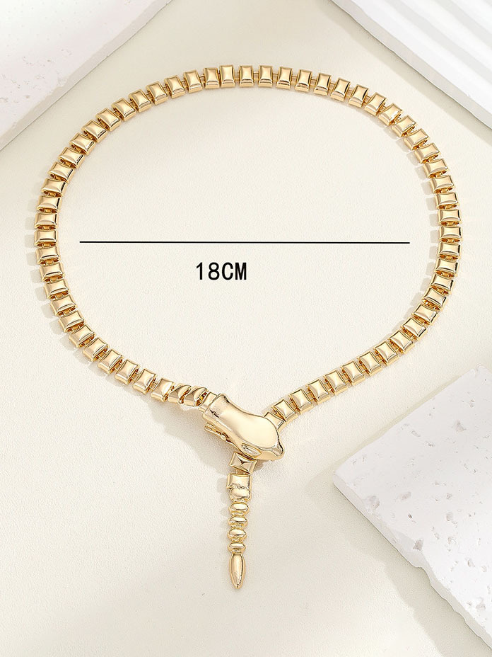 Vintage Personalized Snake Bone Snake Necklace