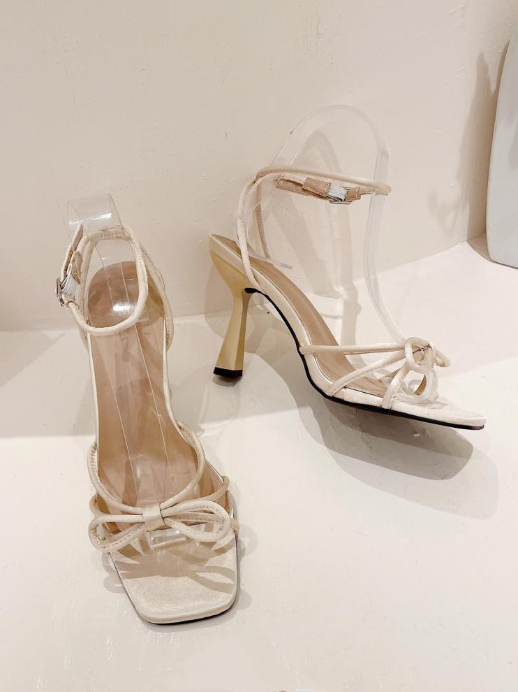 Fashionable One-Line Buckle Women's Sandals Stiletto Open Toe Sexy High Heels-Likemychoice