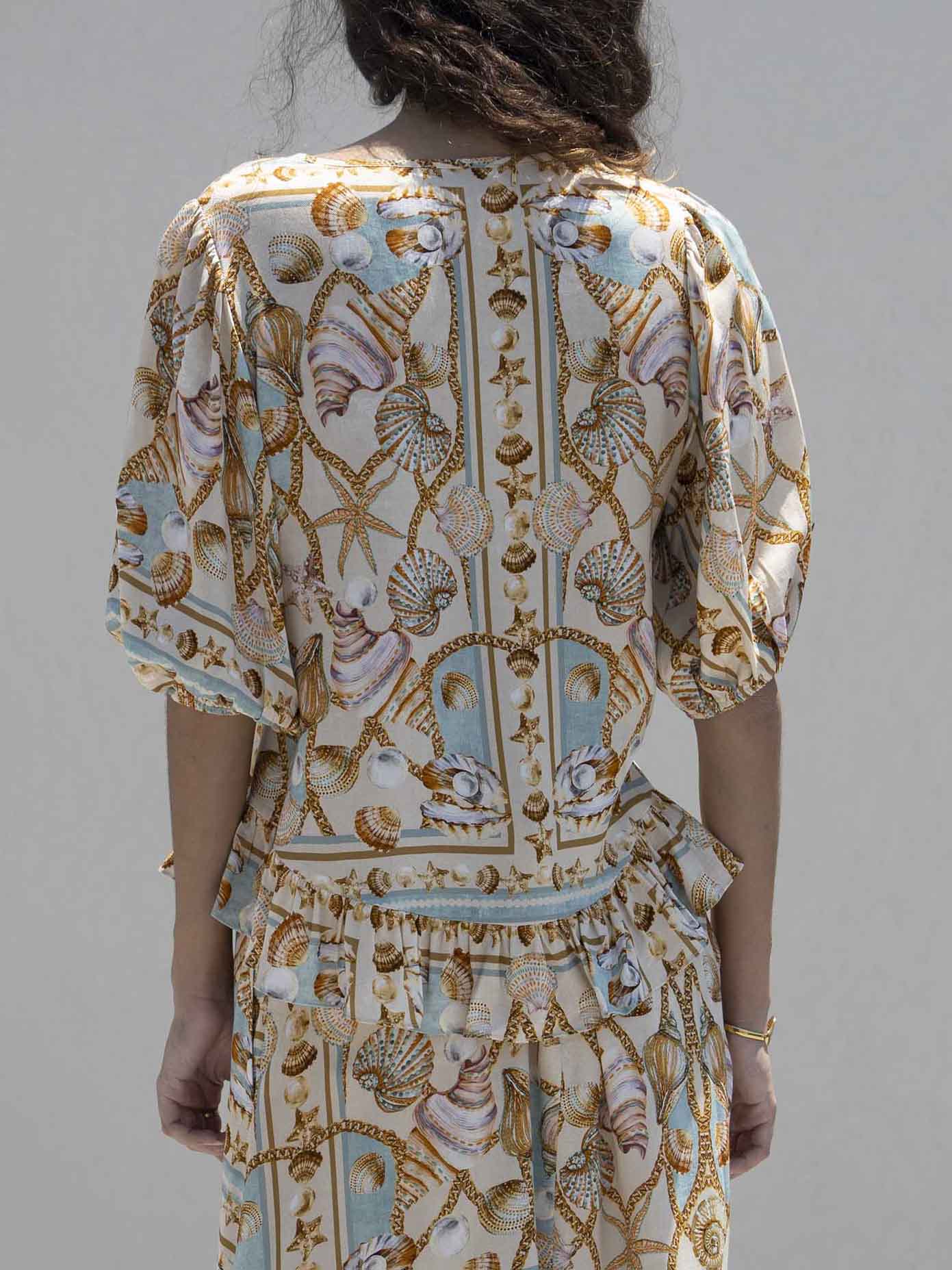 Exquisite Ocean Treasure Print Loose Tank Top