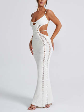 Sexy Backless Wrap Charming Chest Midi Dress