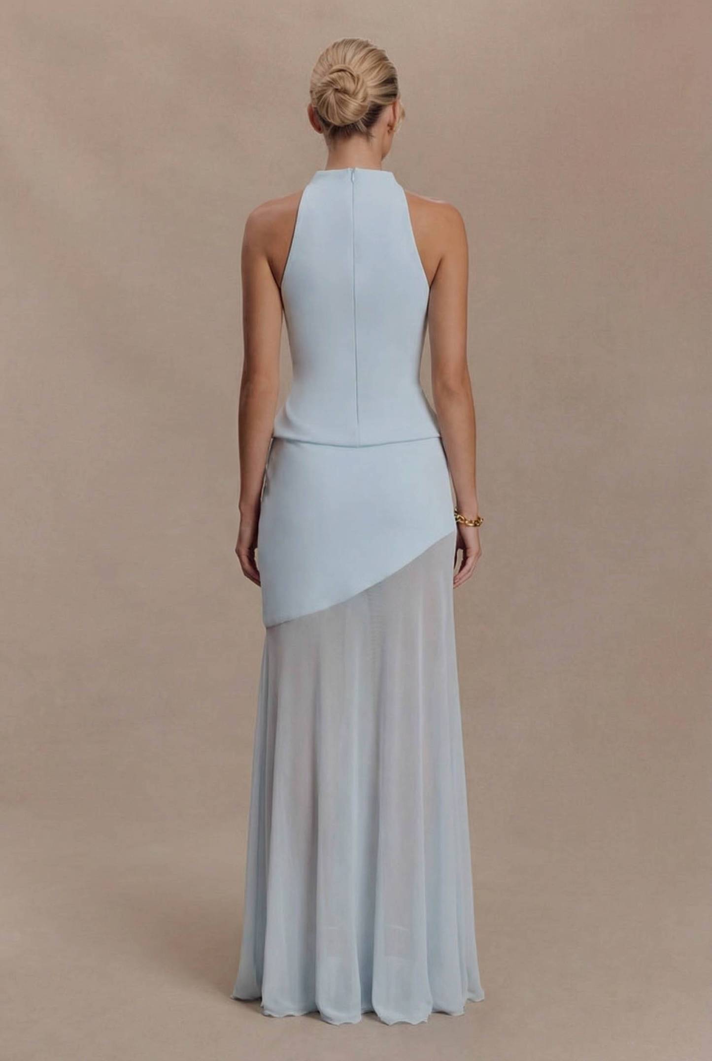 Sleeveless Top And Pleated Skirt Set