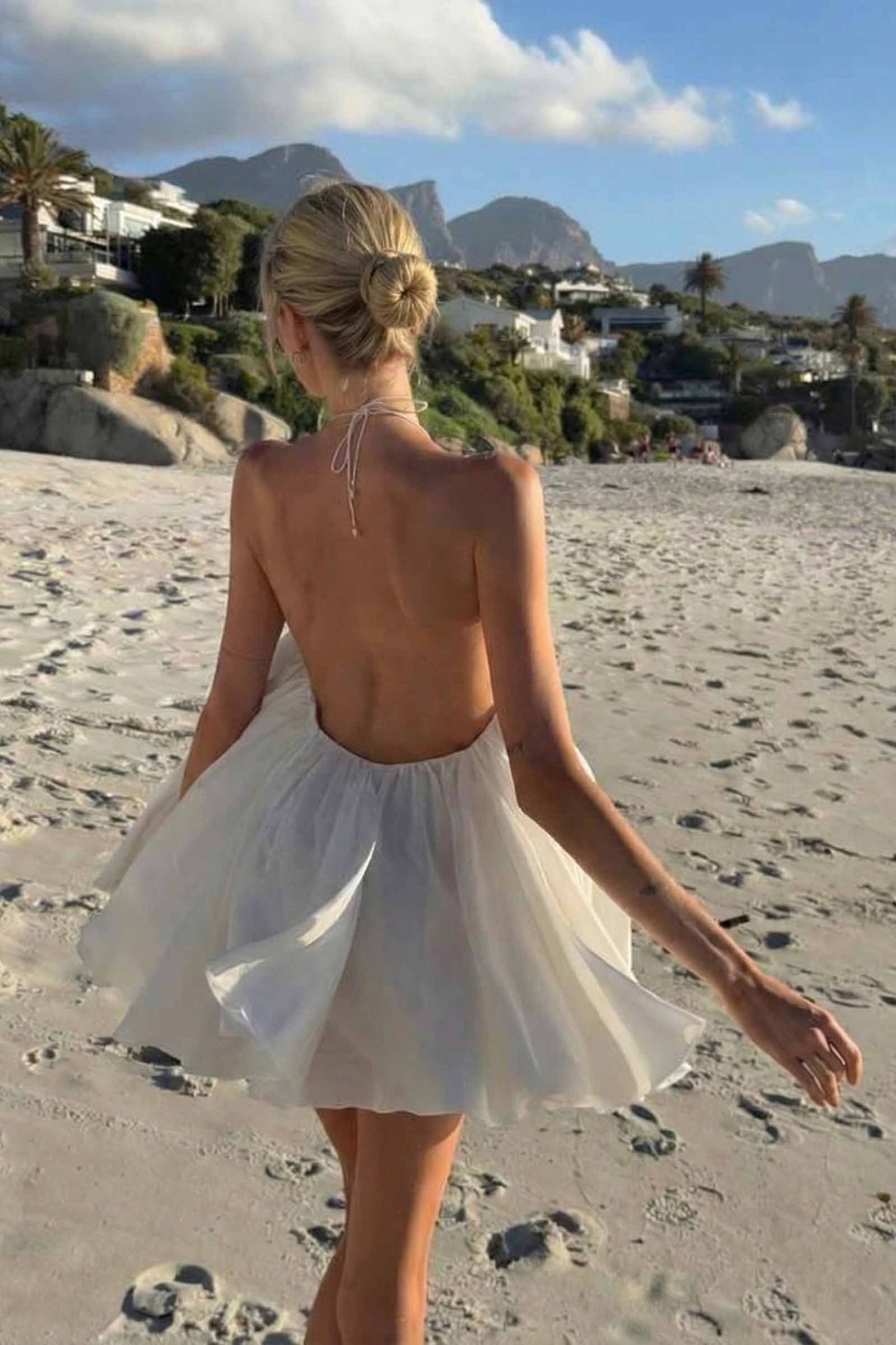 Halter-Neck Backless Mini Dress