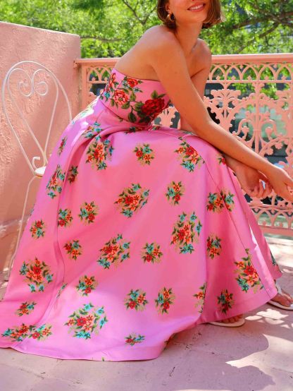 Exquisite Floral Long A-line Dress