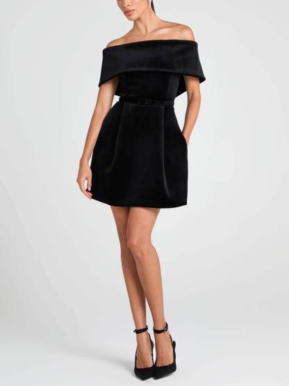 Elegant Off-The-Shoulder Mini Dress