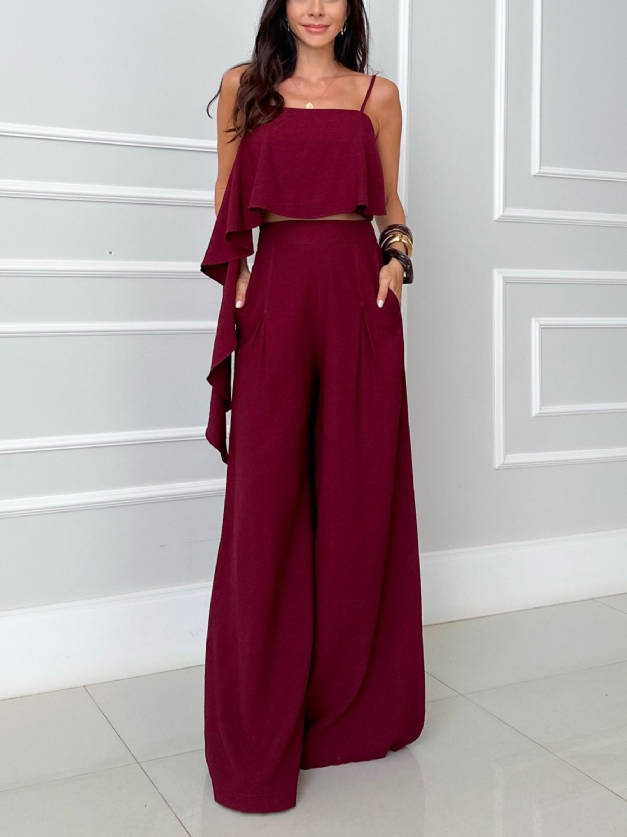 Exquisite Charming Halter Neck Two-piece Suit