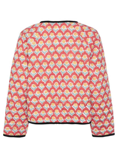 Fashionable Casual Lace-up Printed Cotton Jacket