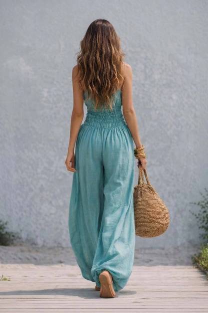 High-Neck Off-Shoulder Jumpsuits