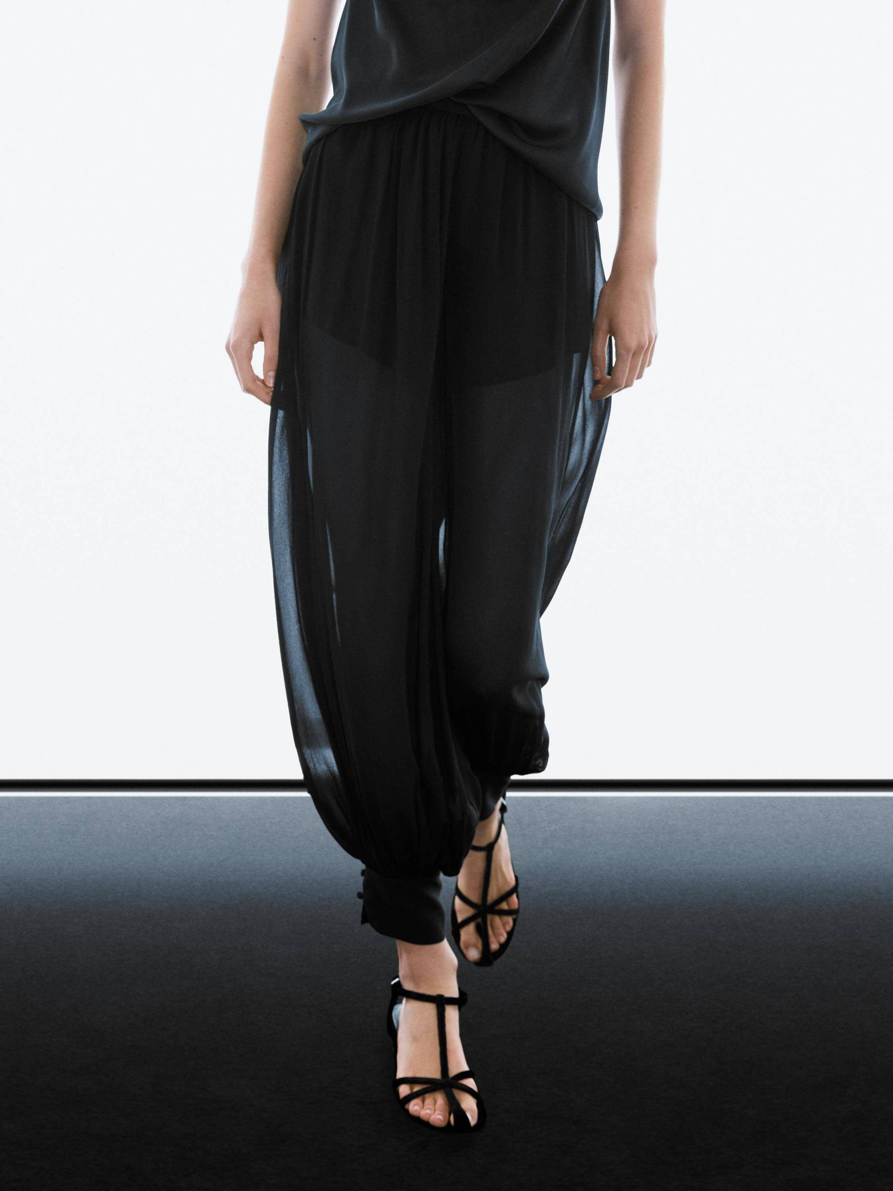 Cross Design Loose Shirt And Lantern Pants Set