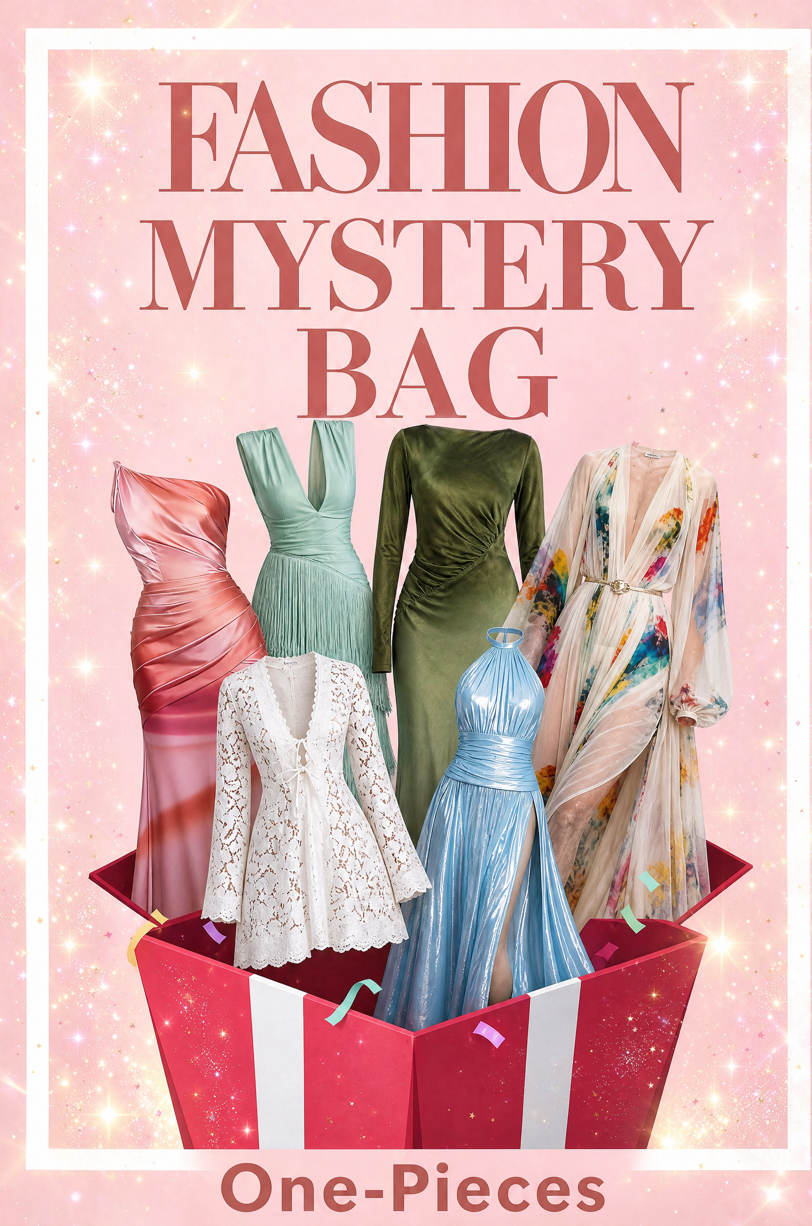 Women's Fashion Mystery Bag Surprise Two Piece Outfits Assorted Styles Set
