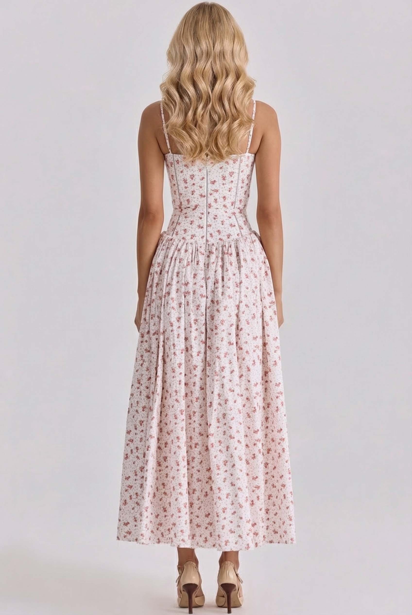 Sling Slim-Fit Floral MidI Dress