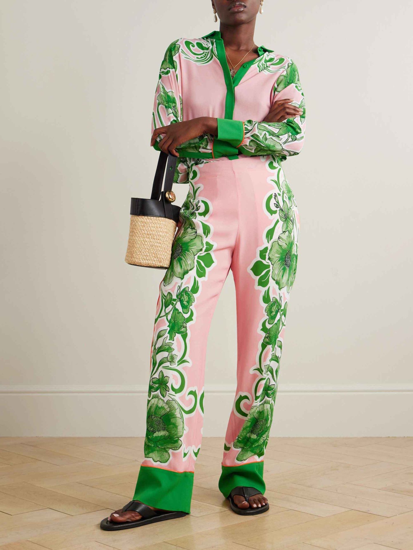 Exquisite Tropical Floral Print Loose Shirt