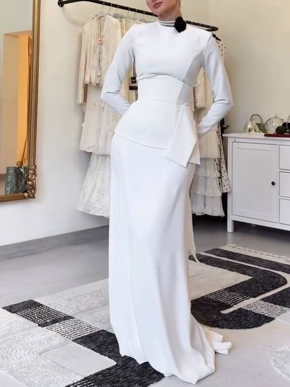 Waist Belt Design Maxi Dress Set