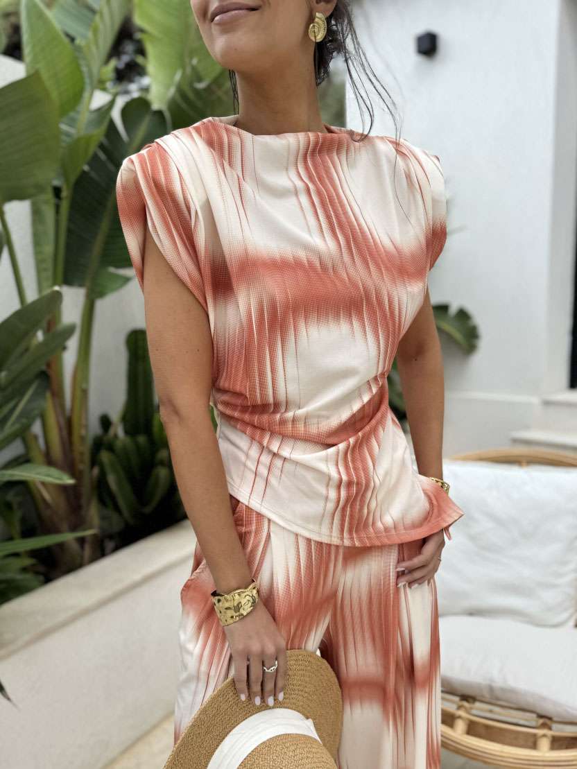 Fashion Casual Geometric Print Structured Top