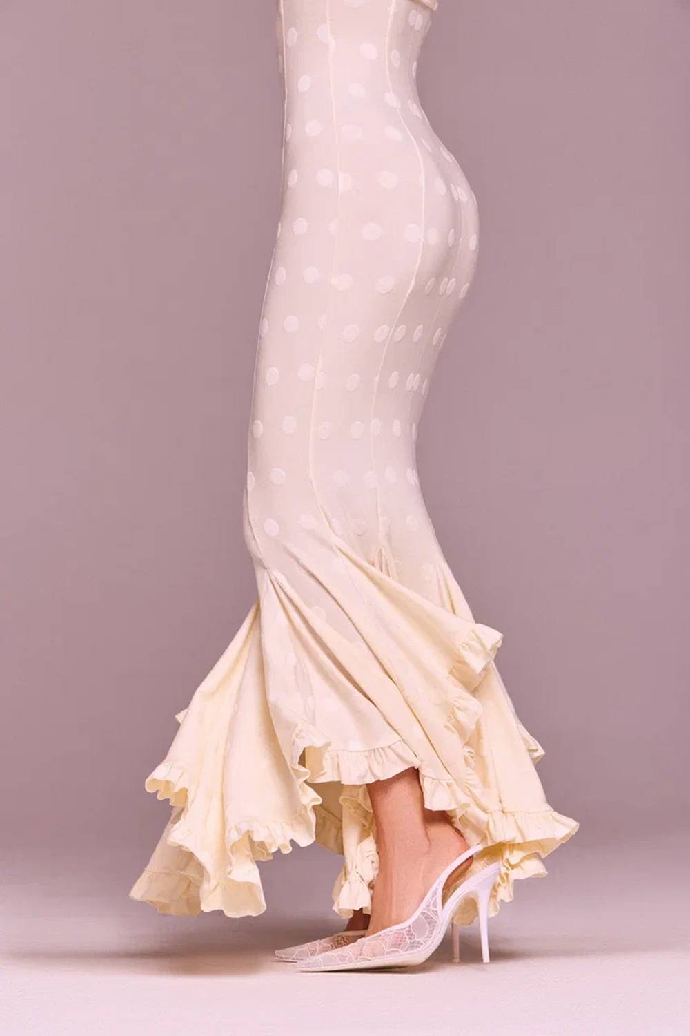 Vacation Vibes Spaghetti Strap Fitted Mermaid Dress