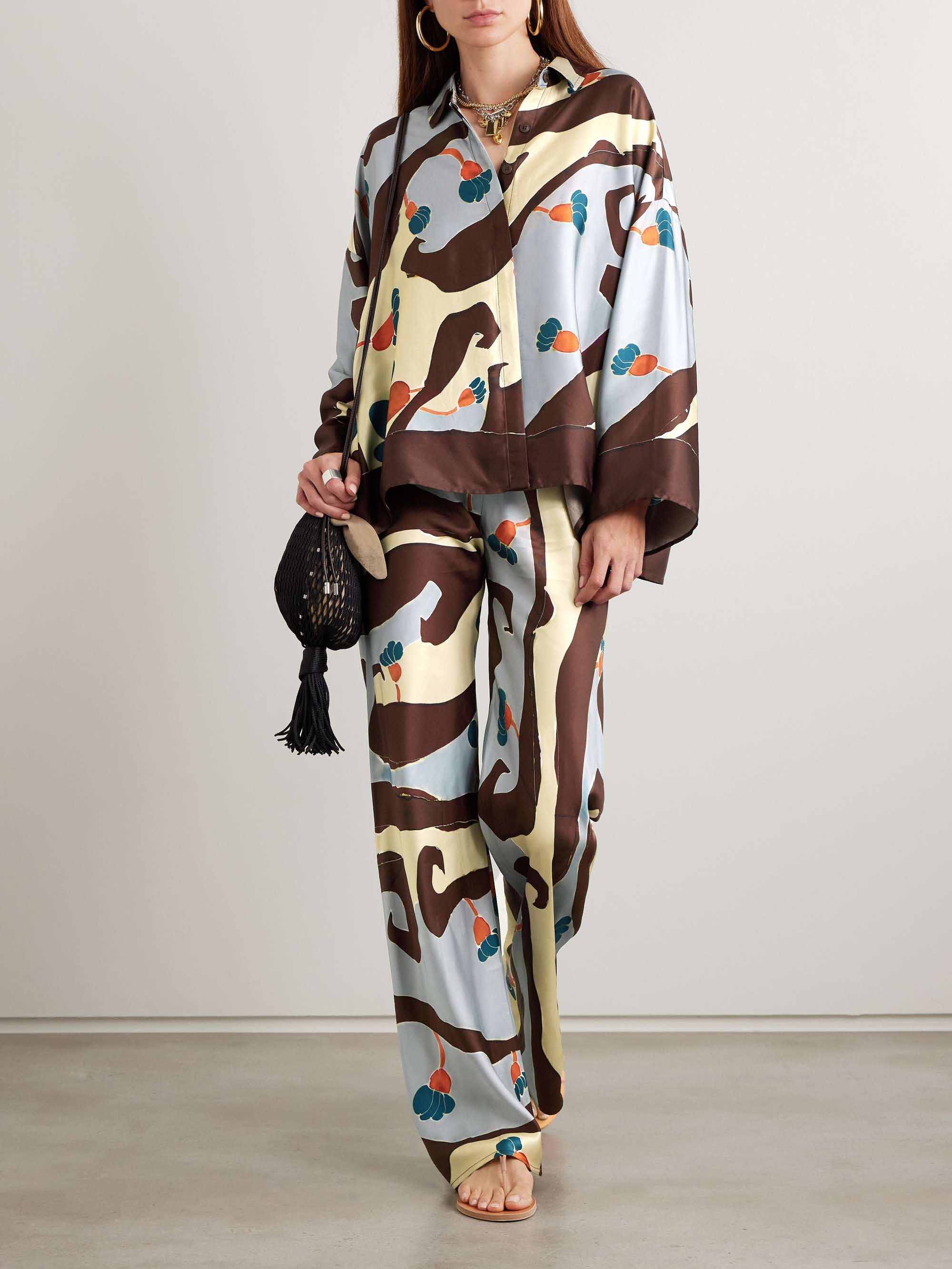 Abstract Art Swirl Flower Print Shirt