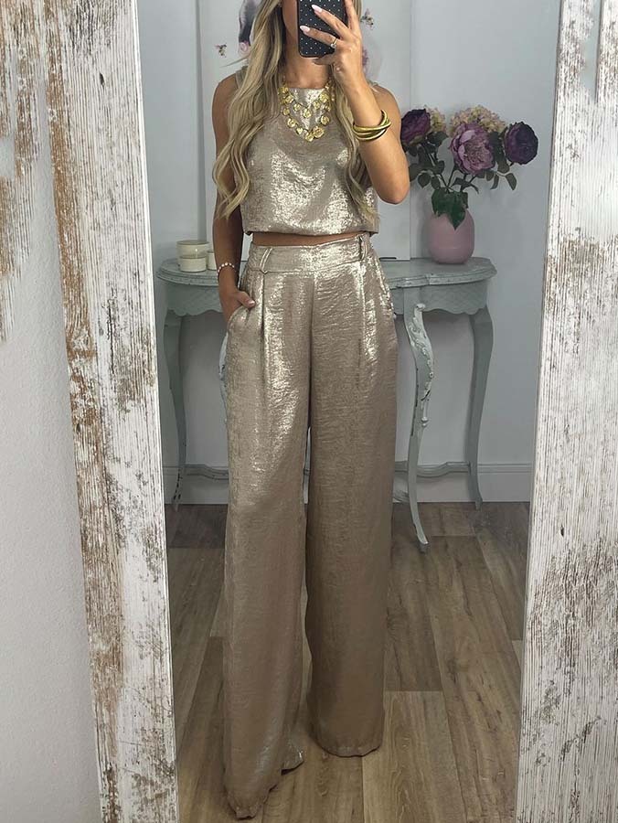 Casual Vest And Trousers Two-piece Set