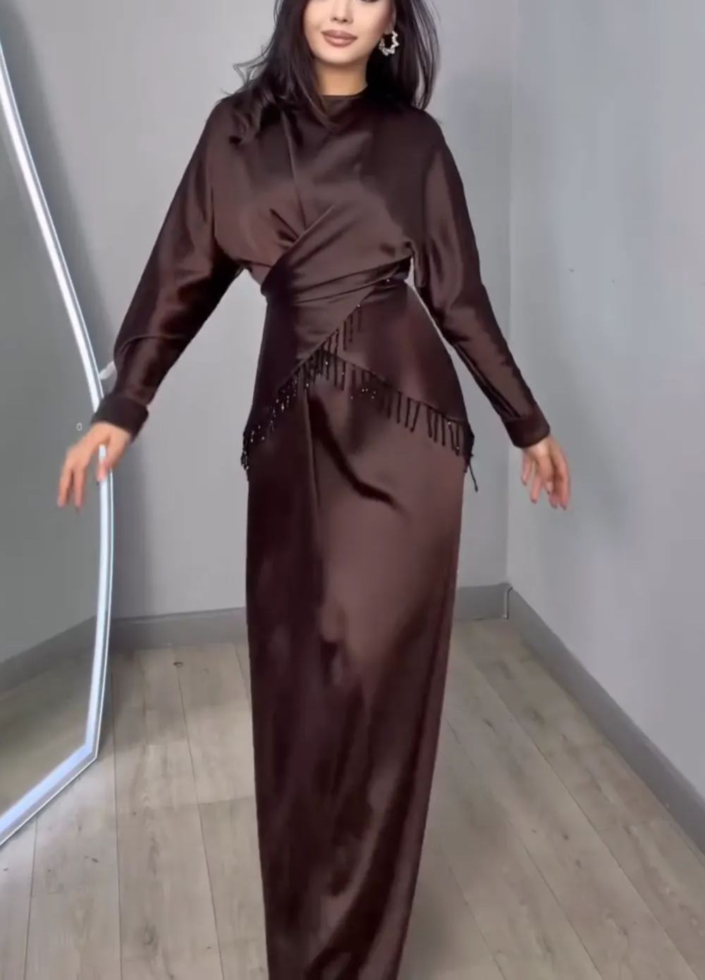 Long-Sleeved Pullover Dress Set