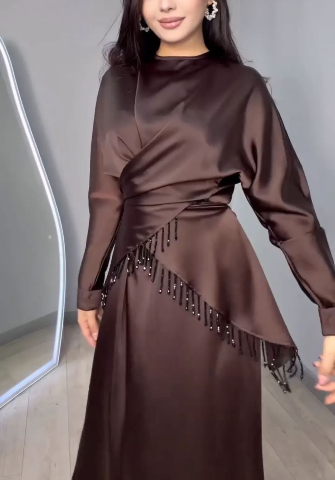 Long-Sleeved Pullover Dress Set