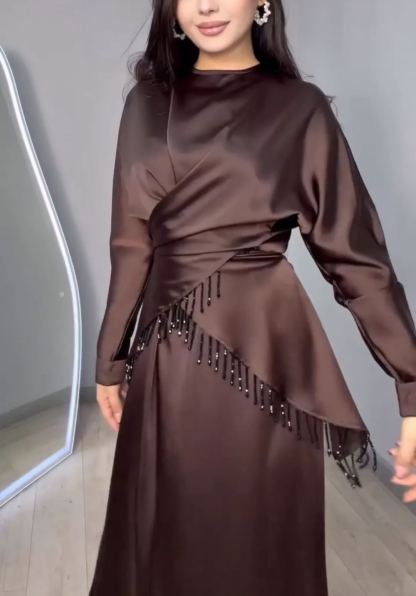 Long-Sleeved Pullover Dress Set