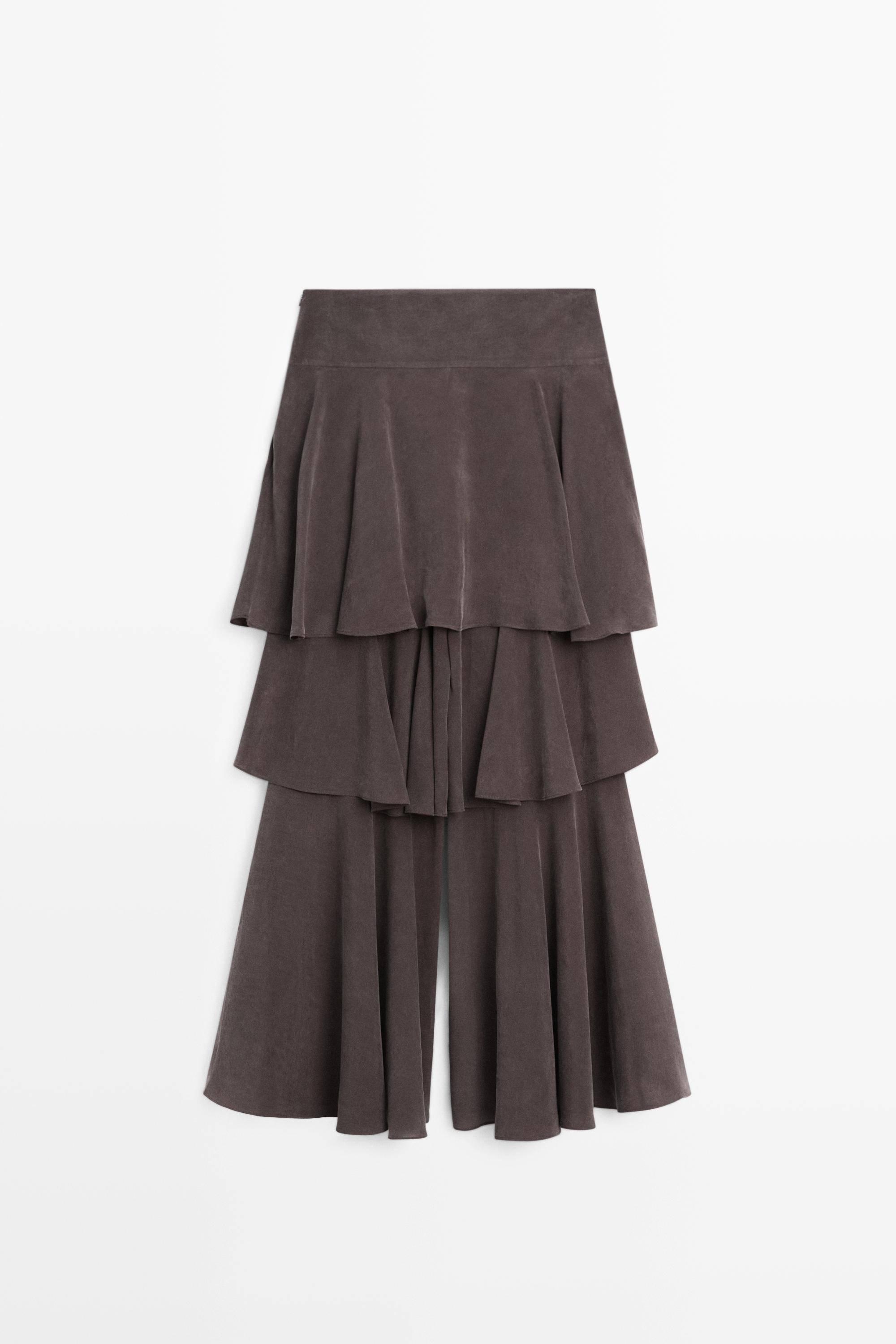Conjunto de top sin mangas y pantalón con volantes