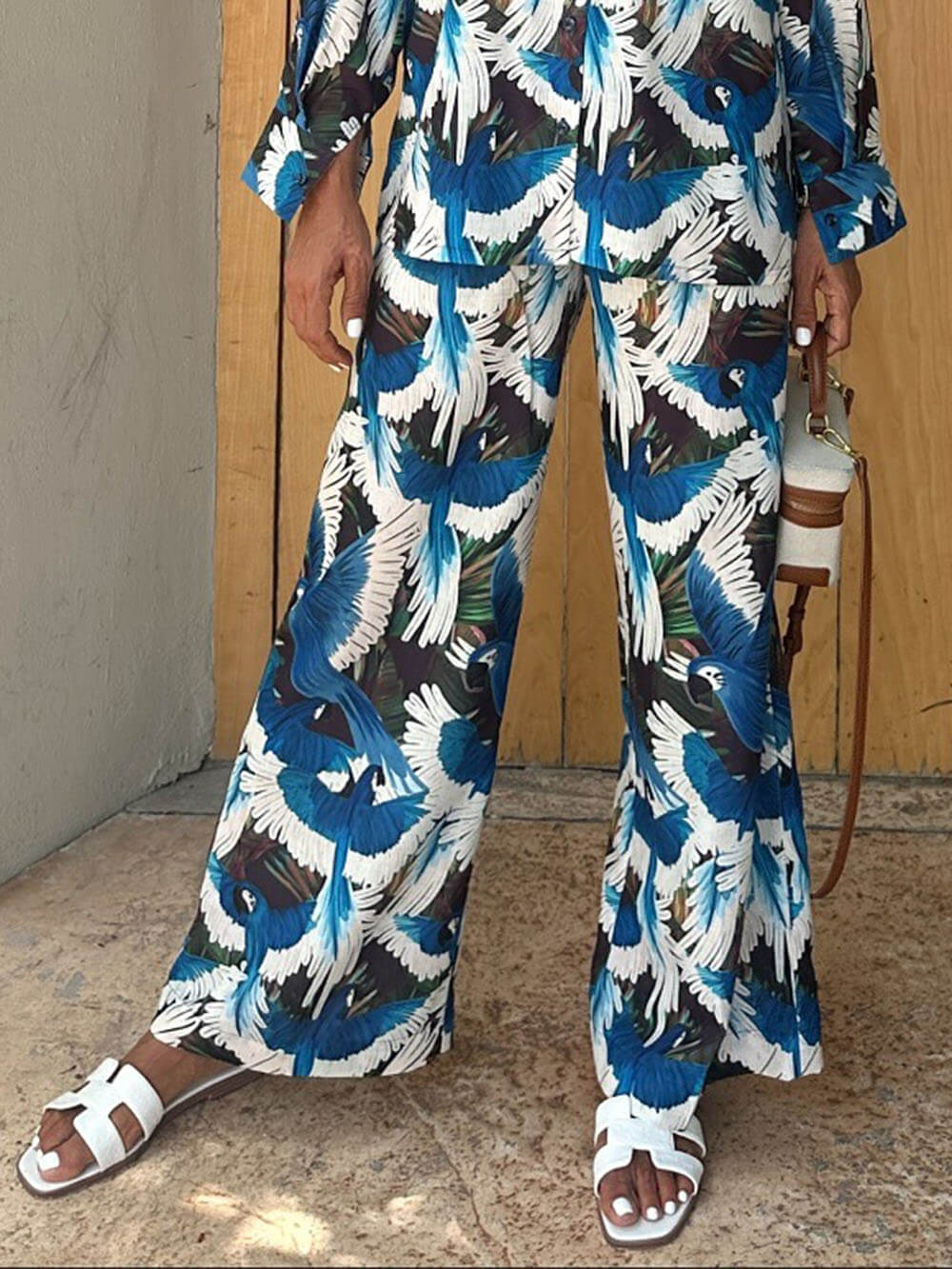 Unique Printed Button-Up Casual Long-Sleeve Shirt