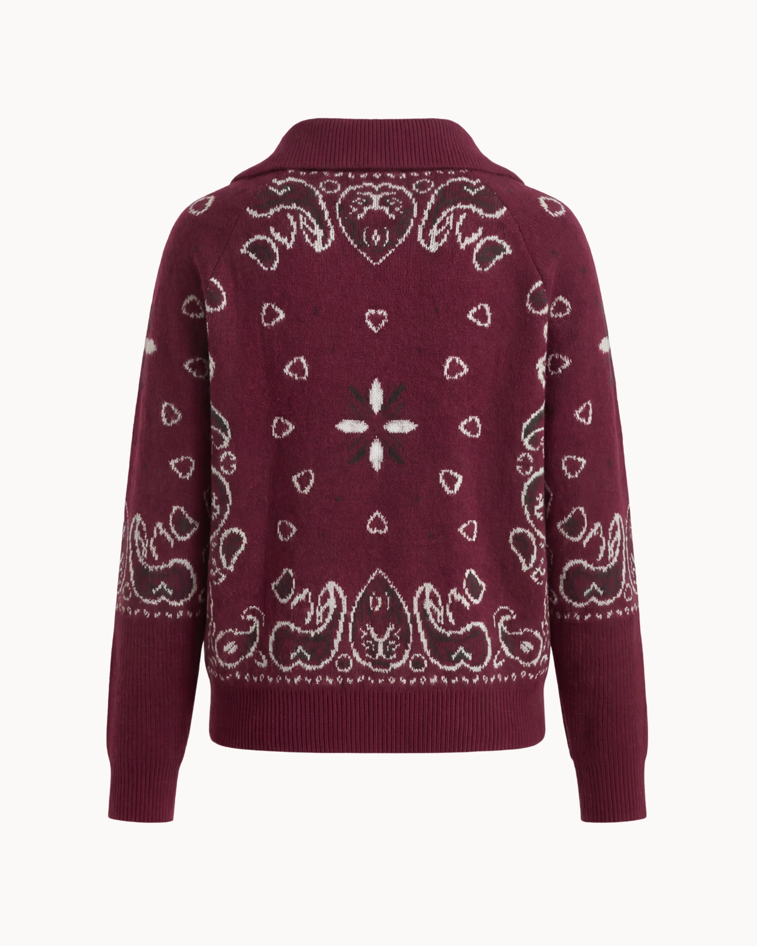 Grey Bandana Patterned Cardigan
