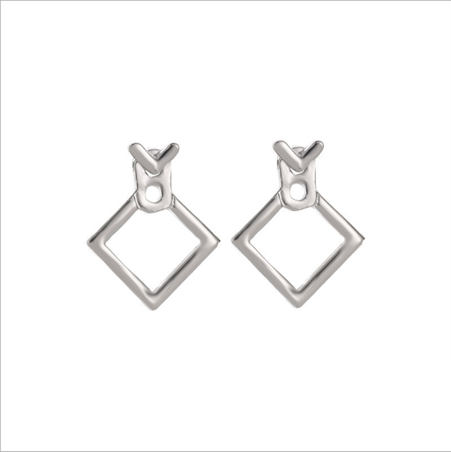 Trendy Cute Nickel Free Square Stud Earrings