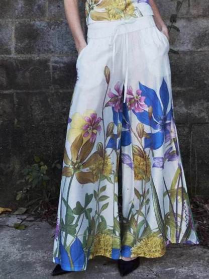 Unique Garden Print Cami Tank Top