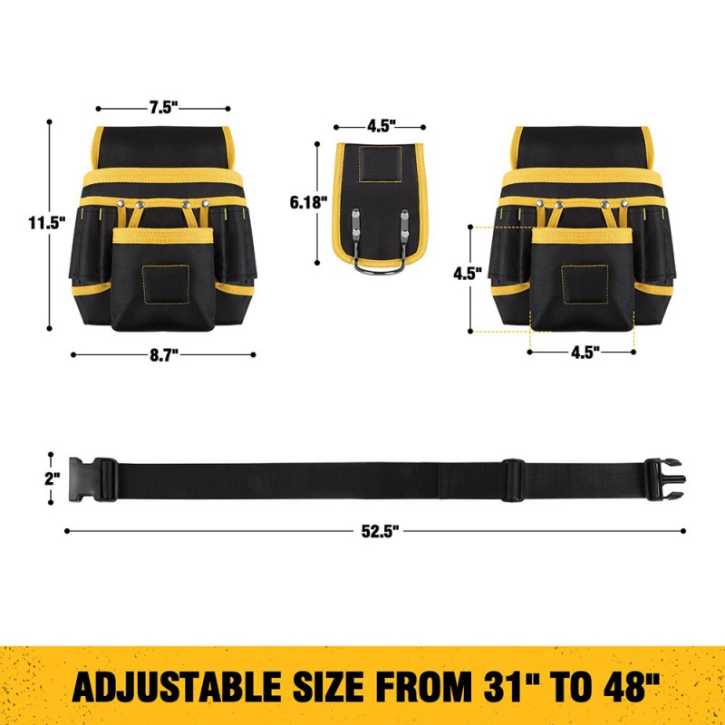 Adjustable and Detachable Tool Belt-Tactrek