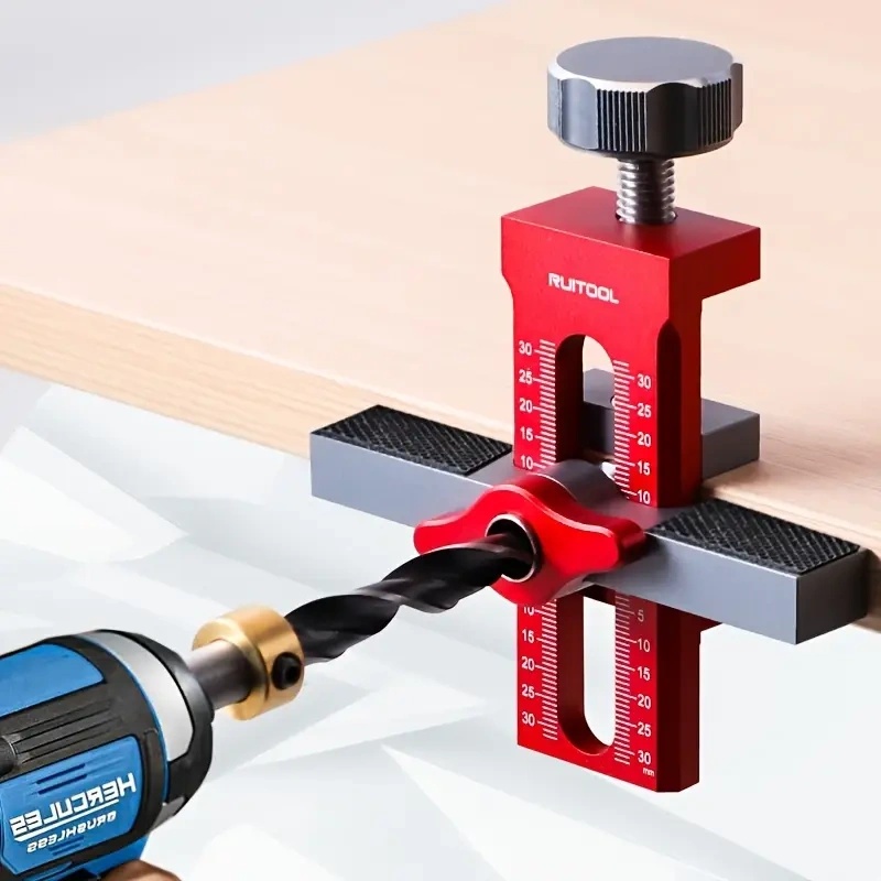 Drilling Guide Locator - Cabinet Door Instillation Mounting Jig-Tactrek