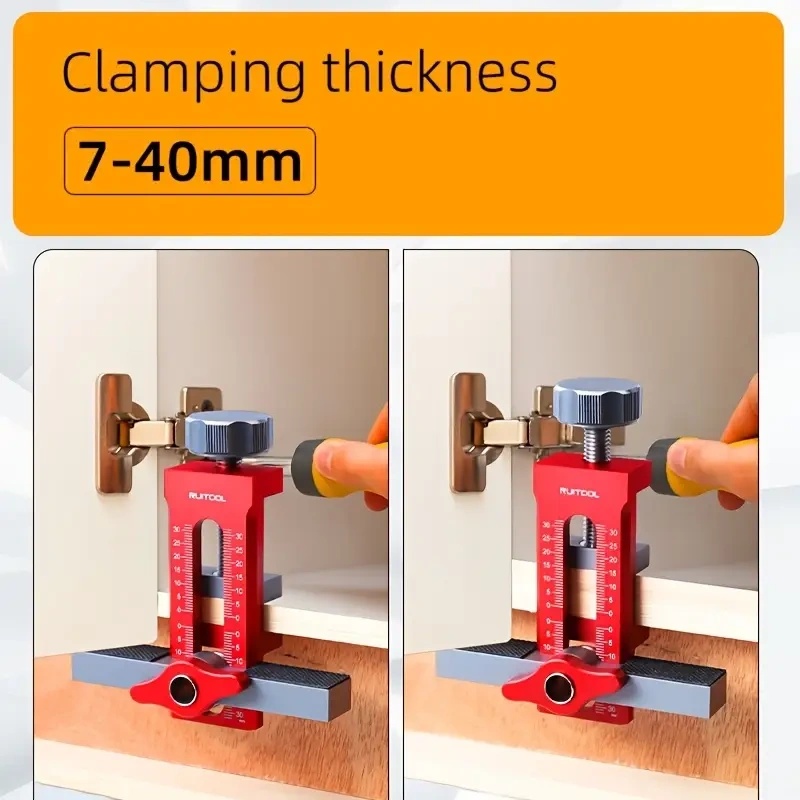 Drilling Guide Locator - Cabinet Door Instillation Mounting Jig-Tactrek