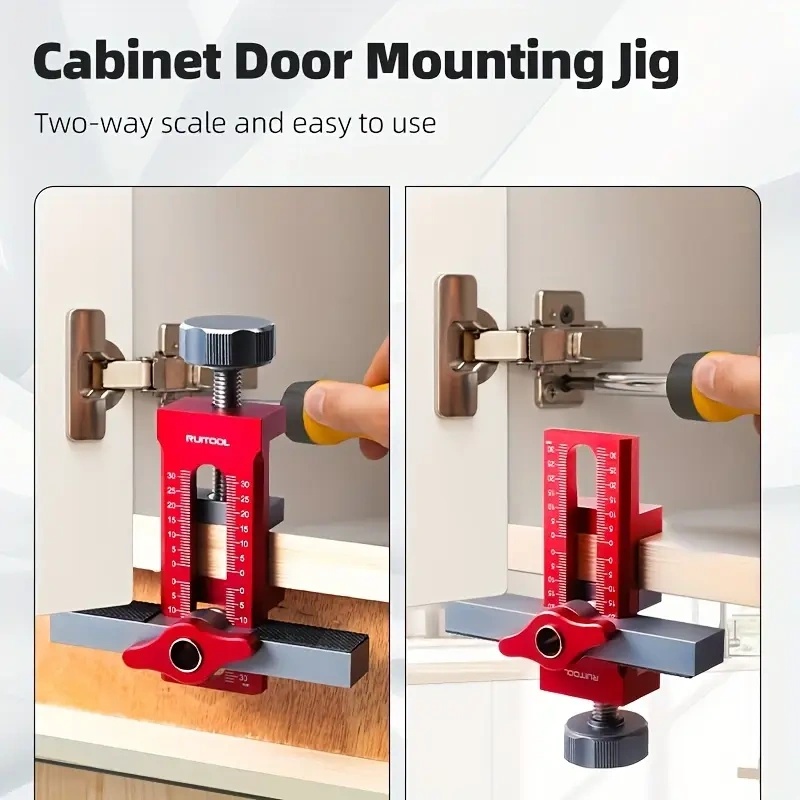 Drilling Guide Locator - Cabinet Door Instillation Mounting Jig-Tactrek