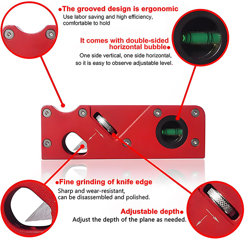 TACTREK™ Edge Corner Plane Chamfer Plane for Woodworking