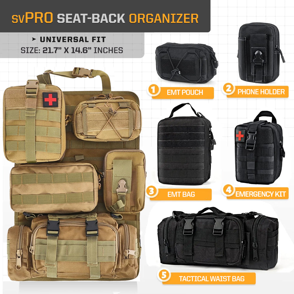 TACTREK MOLLE Seat Organizer Full Set-Tactrek