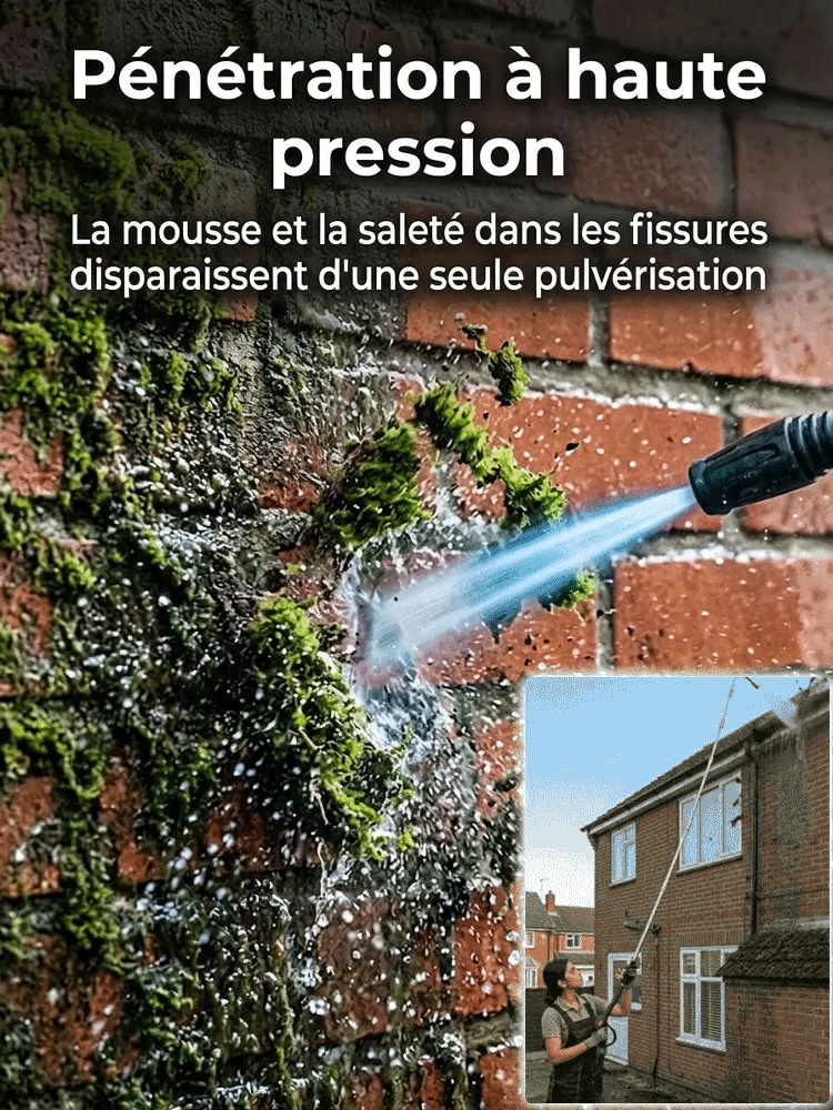 Set de nettoyage haute pression en acier inoxydable