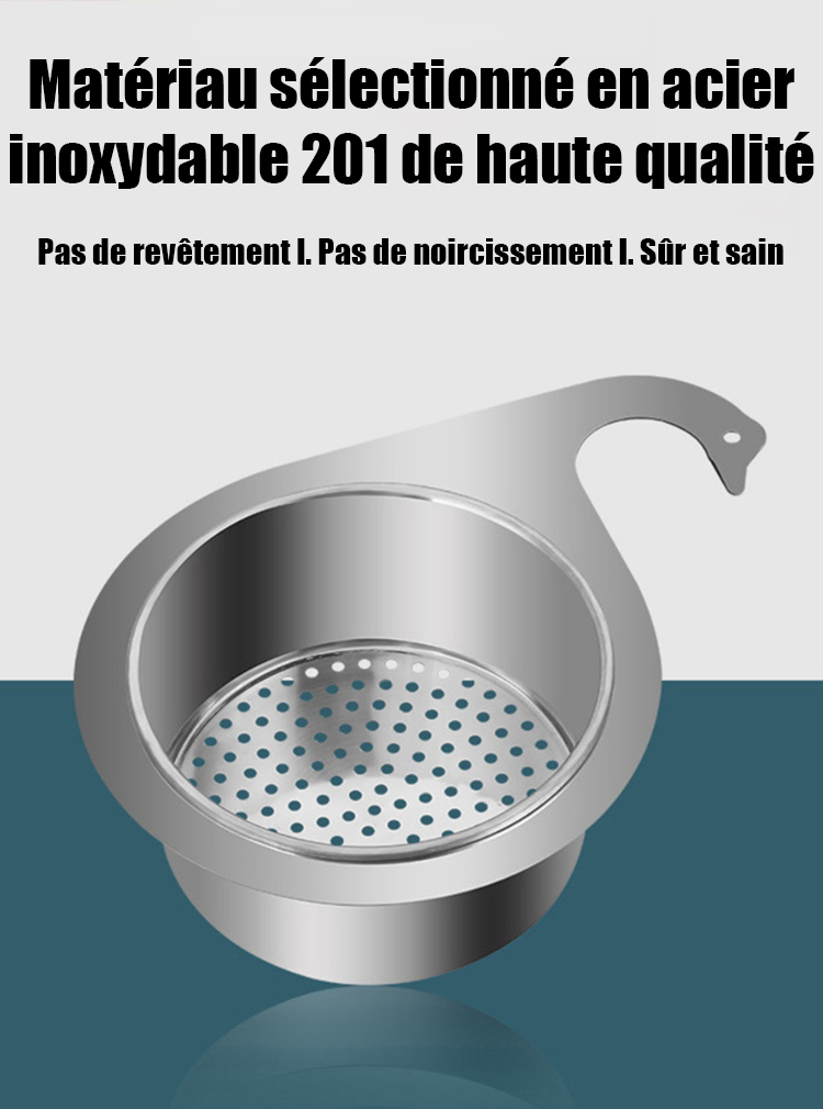 Panier de drainage en acier inoxydable 304 – Un incontournable pour la maison.