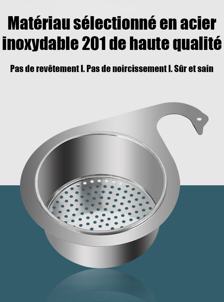Panier de drainage en acier inoxydable 304 – Un incontournable pour la maison.