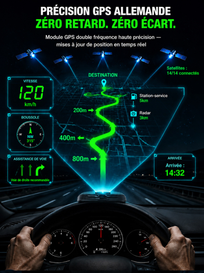 Support de téléphone voiture HUD miroir sans fil version améliorée