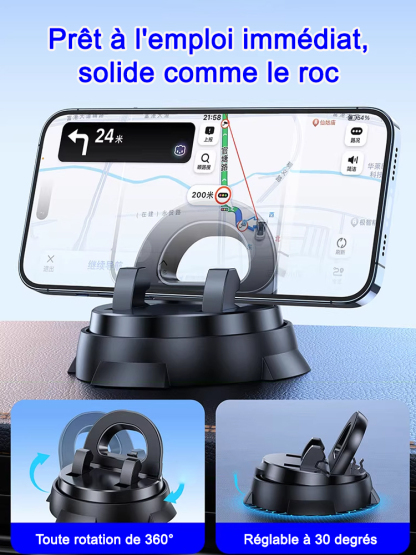 Console multifonction à ventouse intelligente avec support de téléphone de navigation