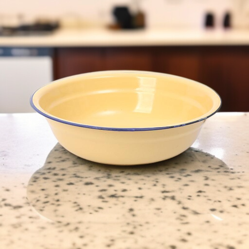 Saladier en émail coloré