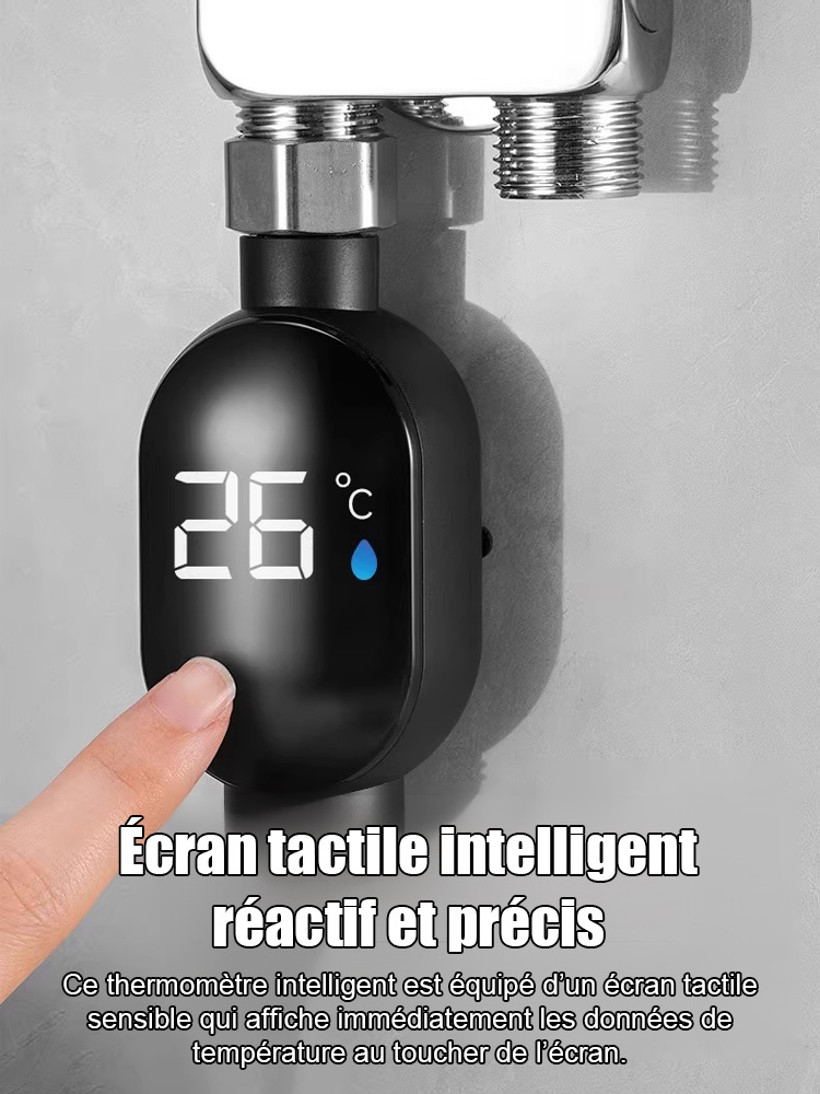 Thermomètre de douche intelligent et étanche avec affichage LED