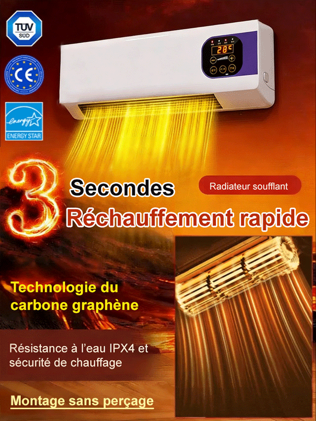 Chauffage mural d'appoint – Dernières pièces en stock avant liquidation d'usine!